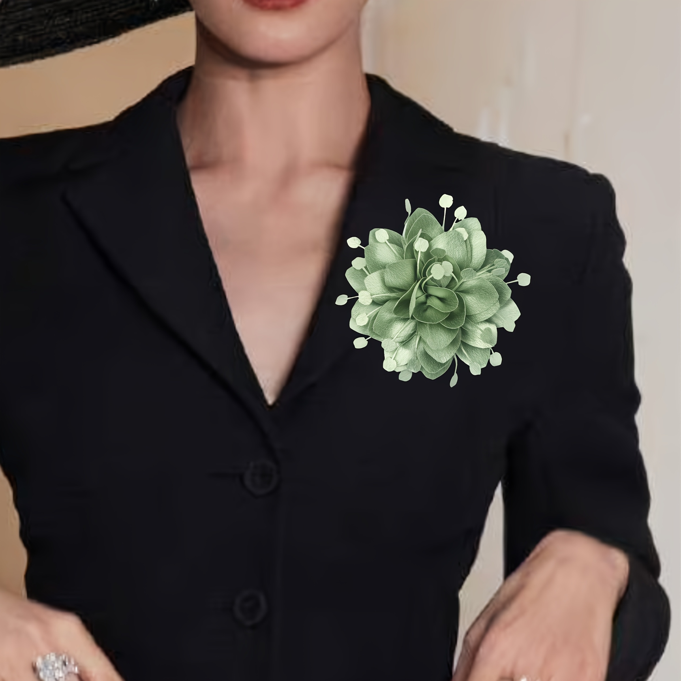 A Handmade Fabric Flower Brooch, An Exquisite Floral Accessory Suitable For Decorating Hats, Clothing, And Occasions, A Stylish Adornment