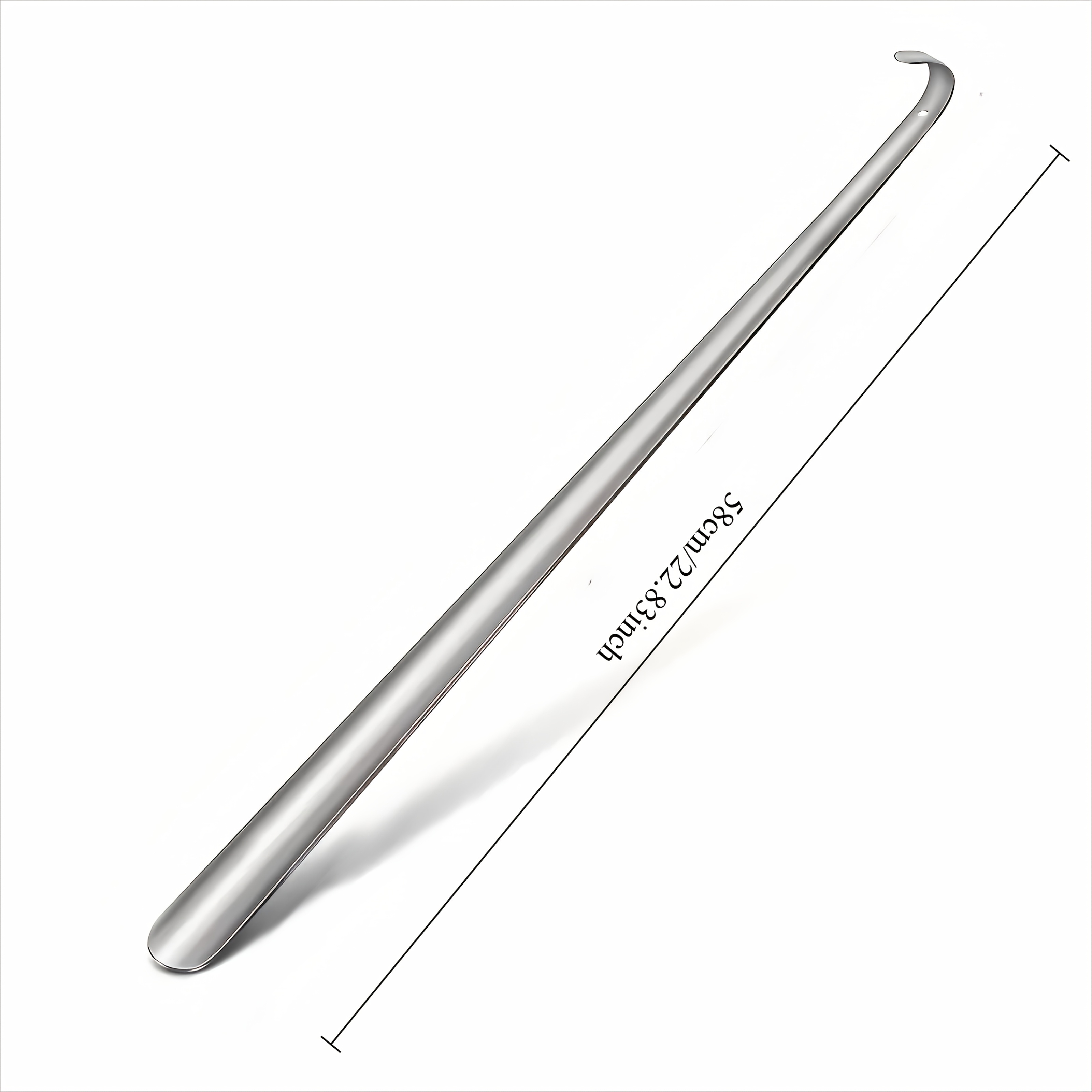 1pc Ergonomic Long Shoe Hook | Durable, Portable, Suitable For All Shoe Types, Unisex, Ideal For Elderly And Patients, Modern Aesthetic, , Stainless Steel