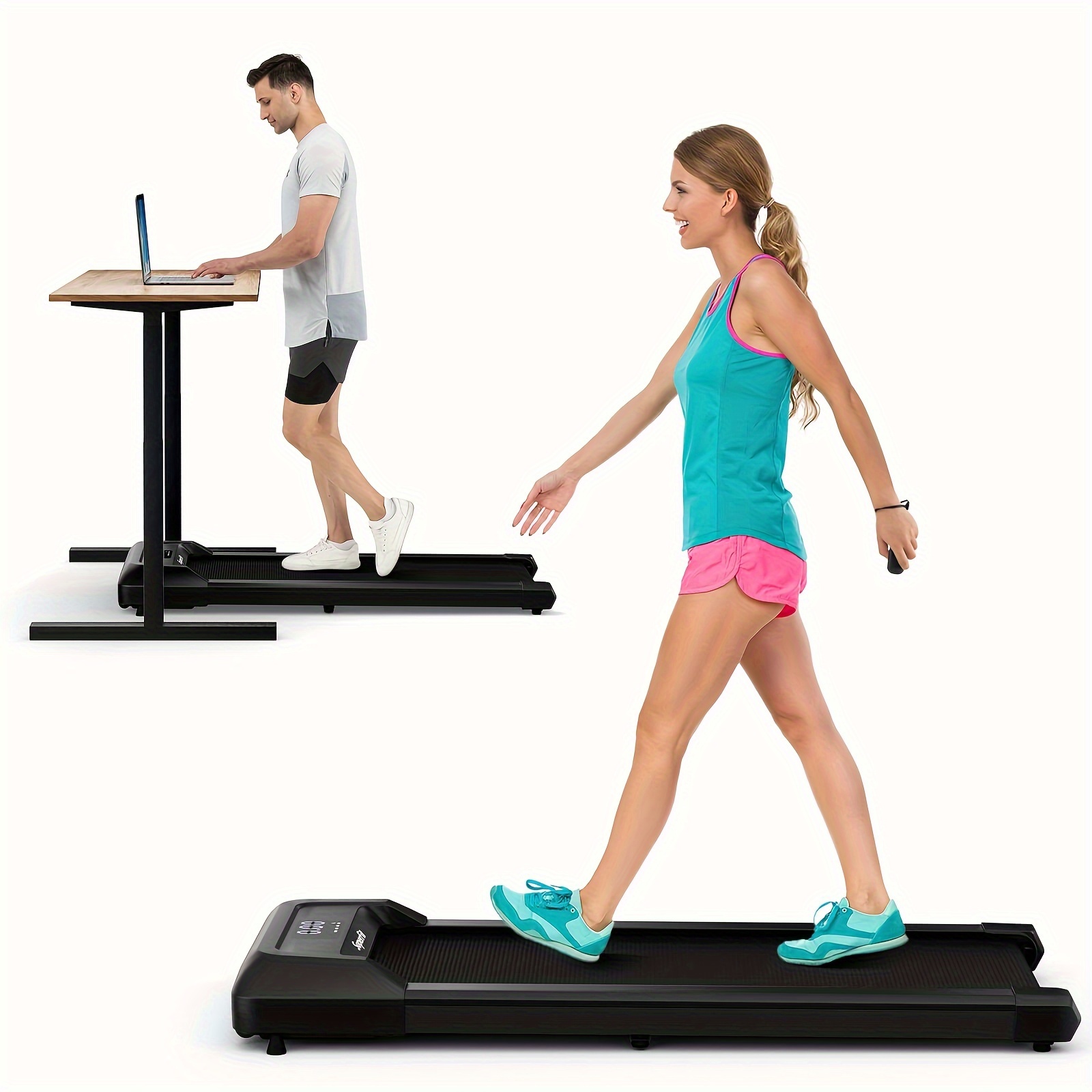 

1pc Running Machine, Fitness Treadmill, 265lbs Capacity, With Remote Control & Led Display