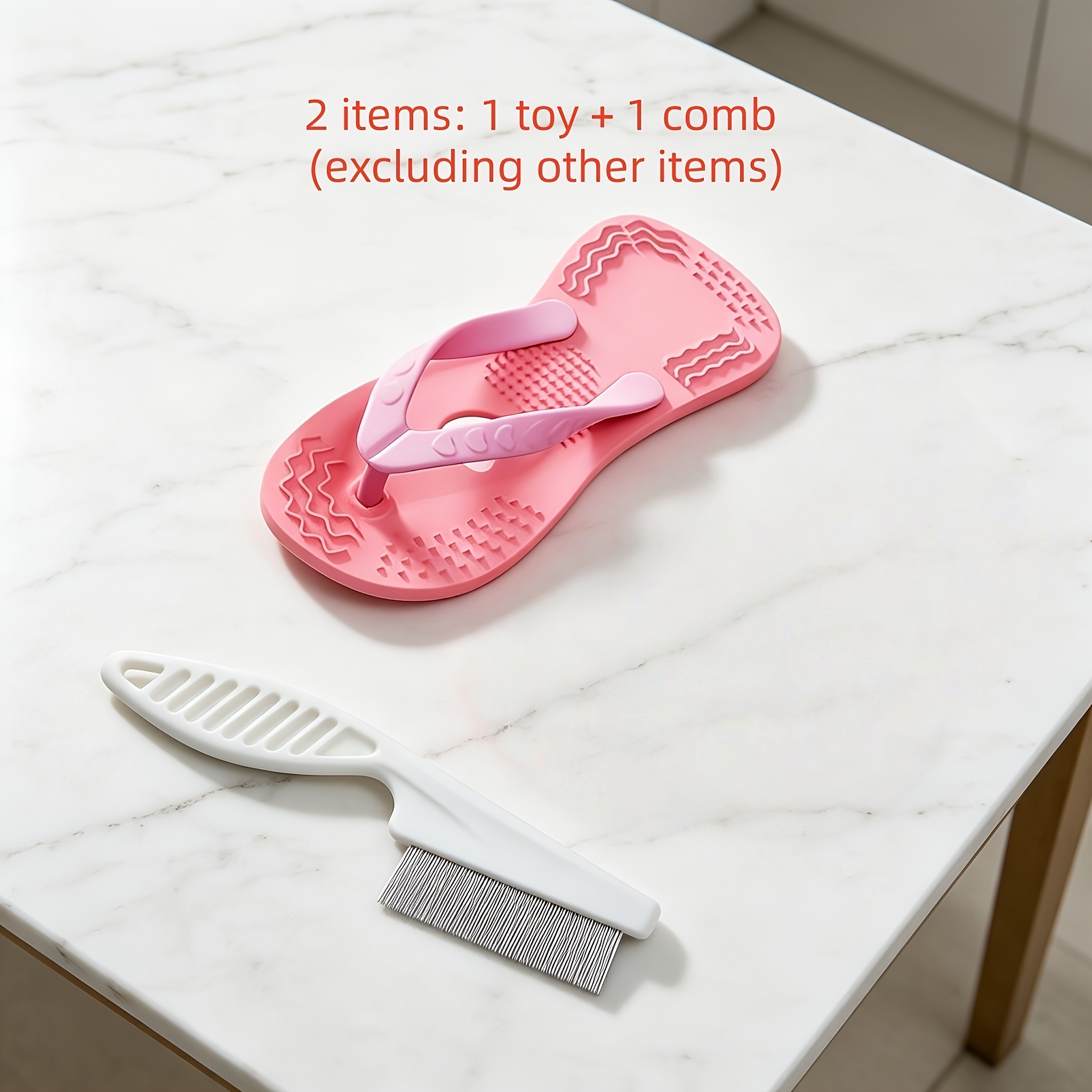 TEMU Ensemble de 2 pièces : 1 jouet à mâcher pour animal de compagnie + 1 brosse pour animal de compagnie. Jouet à mâcher pour chiot - de chaussure,