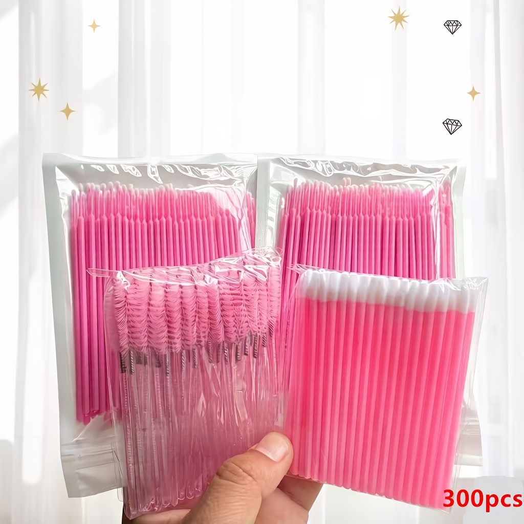 300pcs Women's Makeup Tool Set, Eyelash Extension Tool Kit, Eyelash Brush Set With 3 Models Your Needs