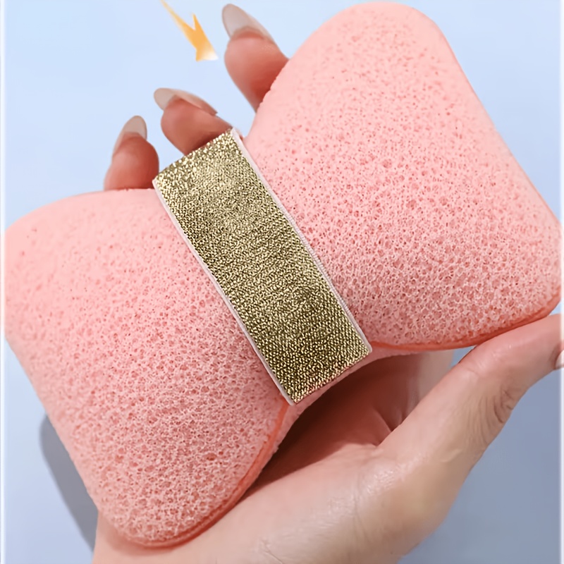 2pcs Bath Sponges Set with Hook and Magic Exfoliating Sponge