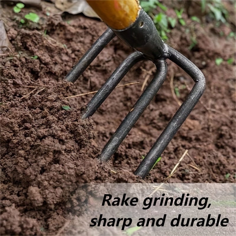 

Heavy-duty 4-tooth Steel Garden Rake Head, Multifunctional Soil Loosening Agricultural Tool For Weeding, Digging, Plowing - Ideal For Sweet Potatoes, - Metal Garden Cultivator (handle Not Included)