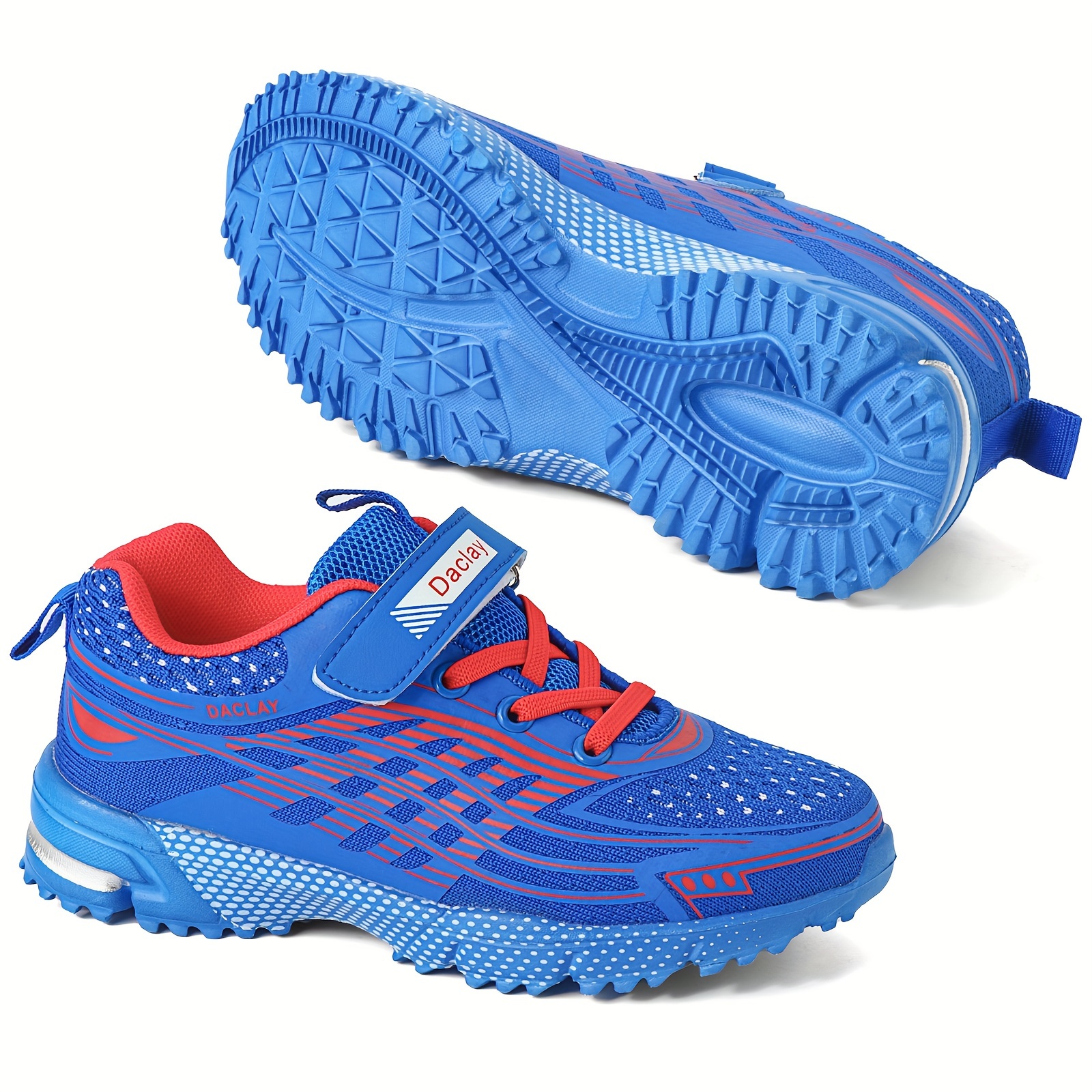 Boys blue sneakers additional view
