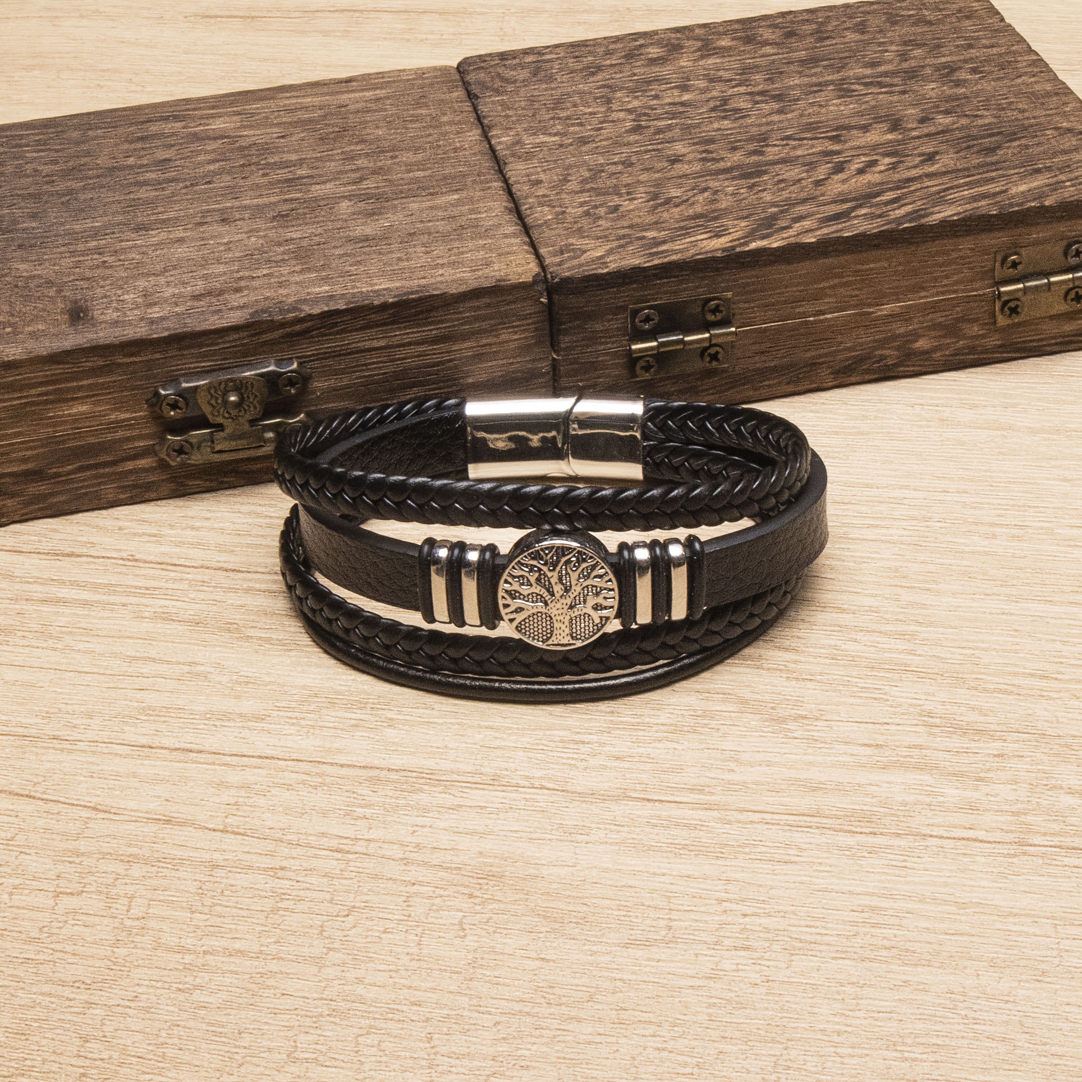 TEMU 1pc Men's Jewelry Tree Of Easy Bracelet