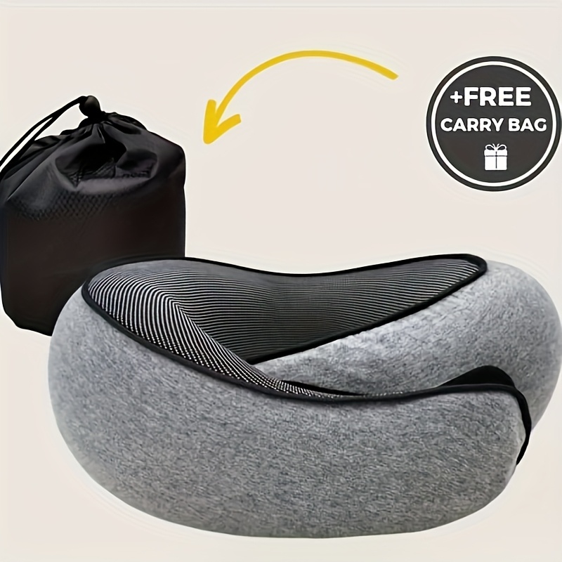 

A U-shaped Travel Pillow Made Of That Provides Soft Neck Support And Retains Its Shape, Use On Airplanes.