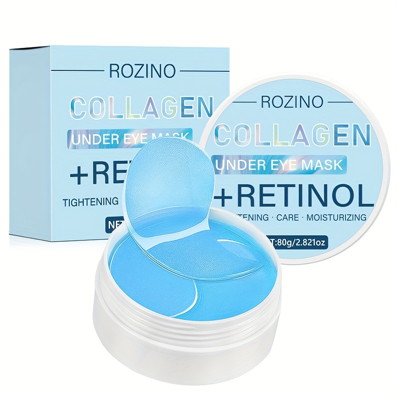 Image of Rozino Collagen Eye Mask, Under-eye Patches, Provides Hydration, The Of Wrinkles, Dark Circles, Gel Eye Patches Ideal For Puffy Eyes And Dark Circles, Enhances The Skin Under , Suitable For Types
