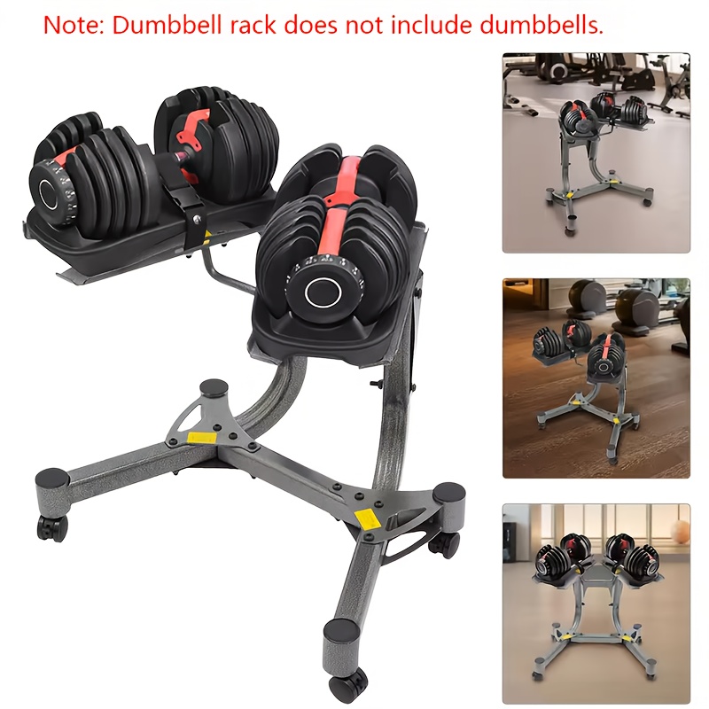 Adjustable Dumbbell Rack With Wheels To 100kg/220 Lbs Stores 2 Adjustable Dumbbells Simultaneously Ideal For Home Or Gym Use
