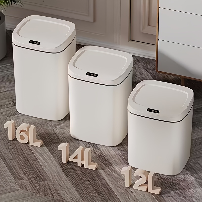 inductive smart trash can   with a sealed lid and odor proof technology supports touch control switch suitable for offices bathrooms the trash can features an easy to clean