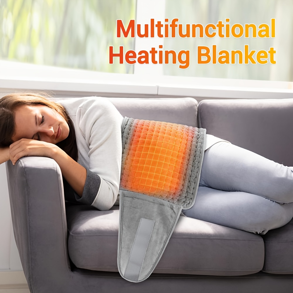 multifunctional heating pad for back, neck and shoulder: multiple heat settings with timer, adjustable strap design, machine washable fleece fabric,   protection and auto shutoff,   an everyday essential for anyone Product details 4