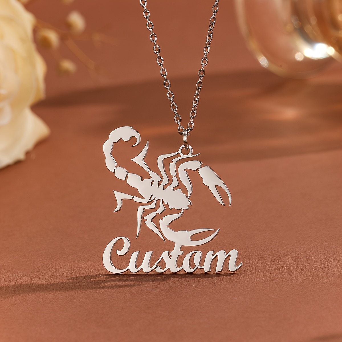 

Personalized Custom Animal Names Pendant Necklace For Women Stainless Steel Fashion Christmas Jewelry Gift