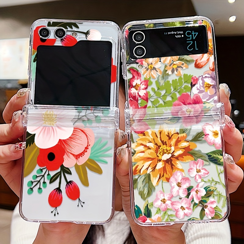 Funda Silicona Antigolpes Samsung Galaxy Z Flip 5 5g Diseño Flores