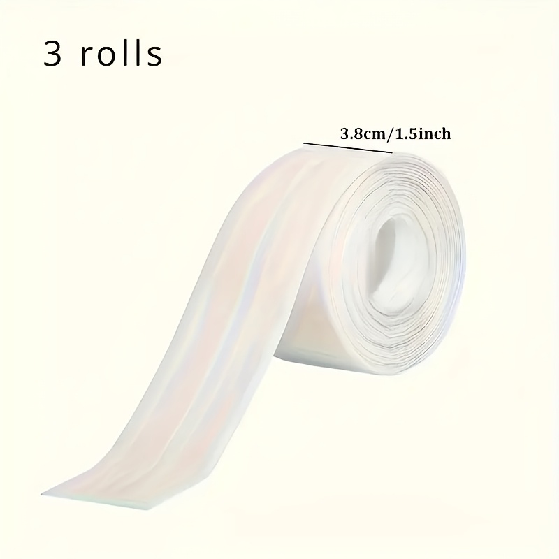 Image of 3 Rolls Kitchen And Bathroom Waterproof Tape, Easy-to-cut Sink And Toilet Seal Tape, Halloween And Christmas