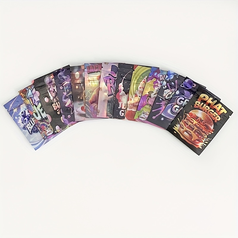 Image of 100pcs, Cartoon Design Laser-sealed Mylar Bags 6 X 8 Cm - Mixed Colors 1g Gift Bags For Party Favors And Gifts, Food Storage, Reusable Packaging Supplies, For Party Favor Additions