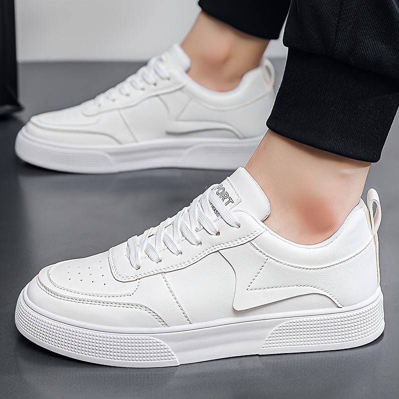 Zapatos Blancos de Suela Gruesa para Hombre, Talla Grande - Nueva Colección