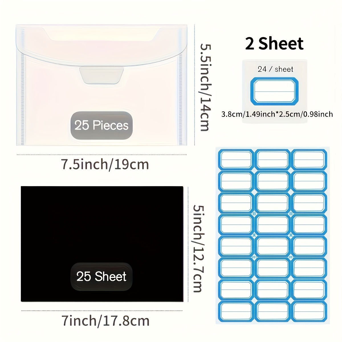 TEMU 52pcs Clear Stamp And Die Storage Bag With Rubber Magnetic Sheets Resealable Plastic Storage Pocket Large Envelope Case Cutting Dies Stencil Organizer For Card Making