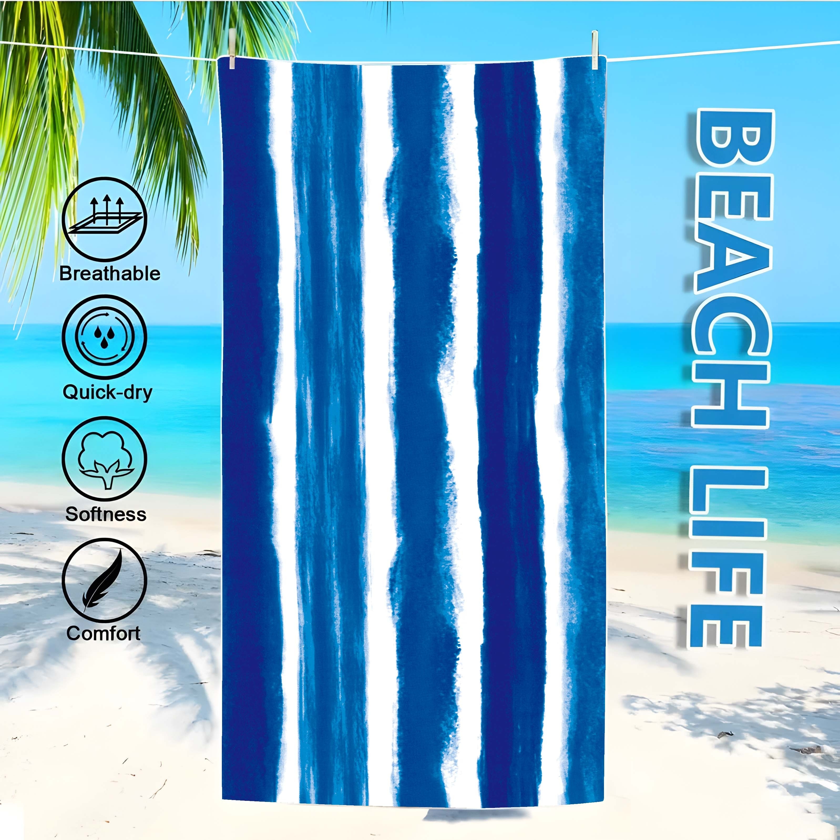 Serviette de plage microfibre grande taille pour femme_voghion.com