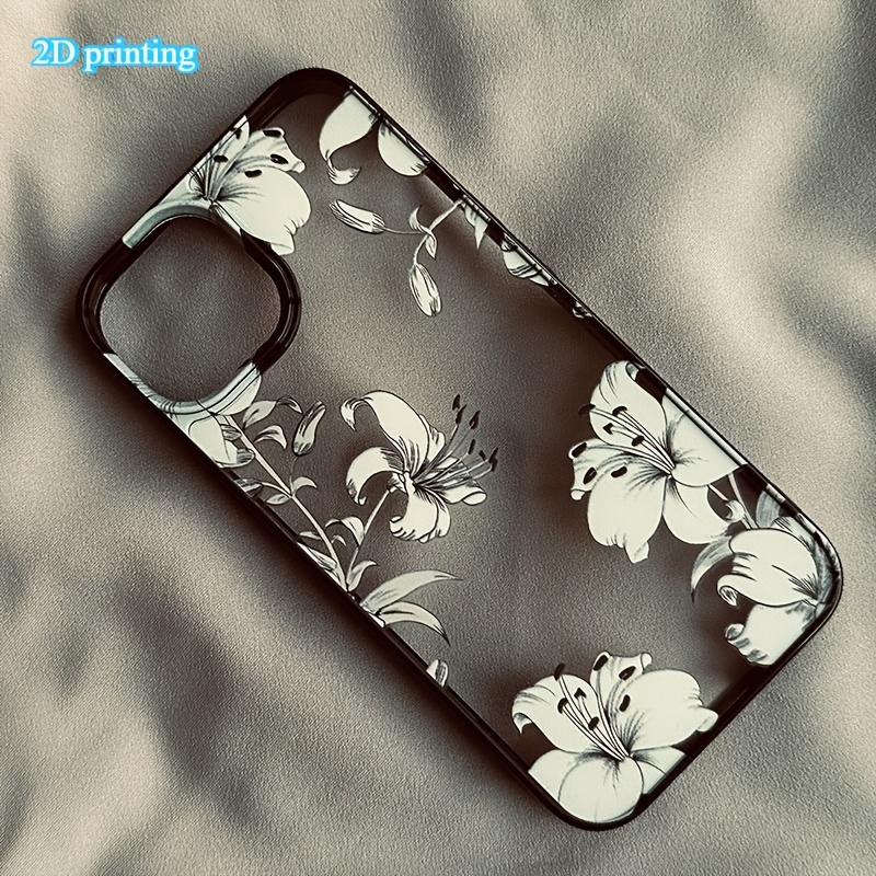 TEMU Phone Case: 2dflat Lily Flower Phone Case, Suitable For Iphone18 17 16 15 14 13 12 11 Pro Max 17 Air Xr X Xs 16e 17e Phone Case