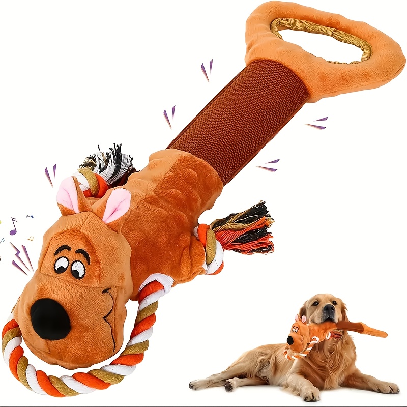 TEMU Upgraded Bear Dog Toys For Aggressive Chewers Puppy Toys With Crinkle Paper And , Interactive Tug Of Toy For Small, Medium, And Large Breeds, Without Battery