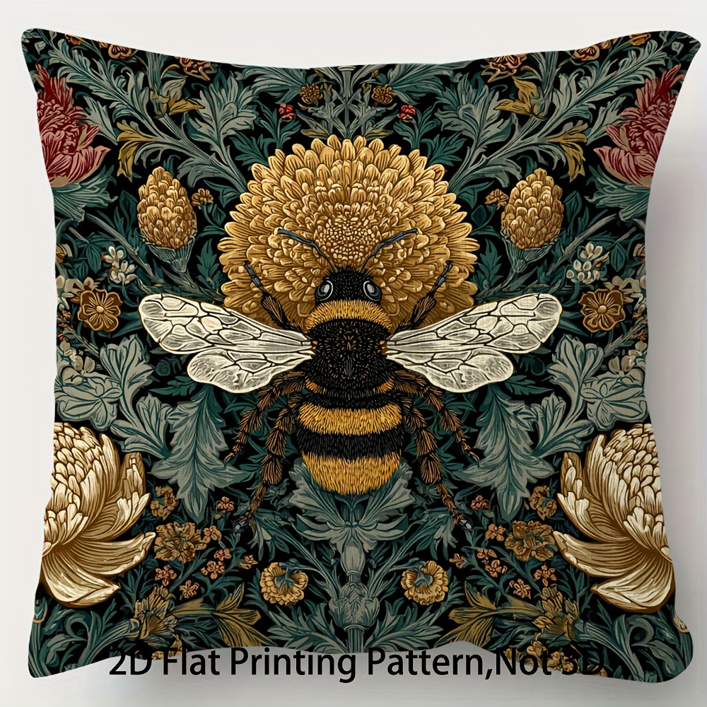 TEMU 2d Flat - 1pc Of 2d Flat Printed Double-sided Short Plush Decorative Pillowcase Featuring A Design Of William . This Retro Fashion Pillowcase