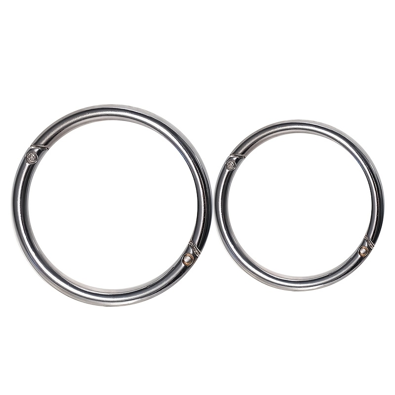 TEMU 2 Ensembles d'Anneaux de Nez en Acier Carbone Robustes - Grand Anneau de Nez pour Bovins avec Outil de Traction, Gestion Durable du Bétail pour