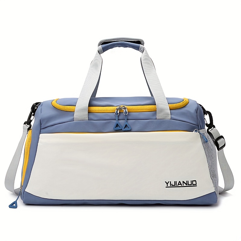 

Stylish Travel Duffle Bag With Wet/dry - Large Capacity, Business Trips & Gym, In White, Pink, Green, Blue, Black