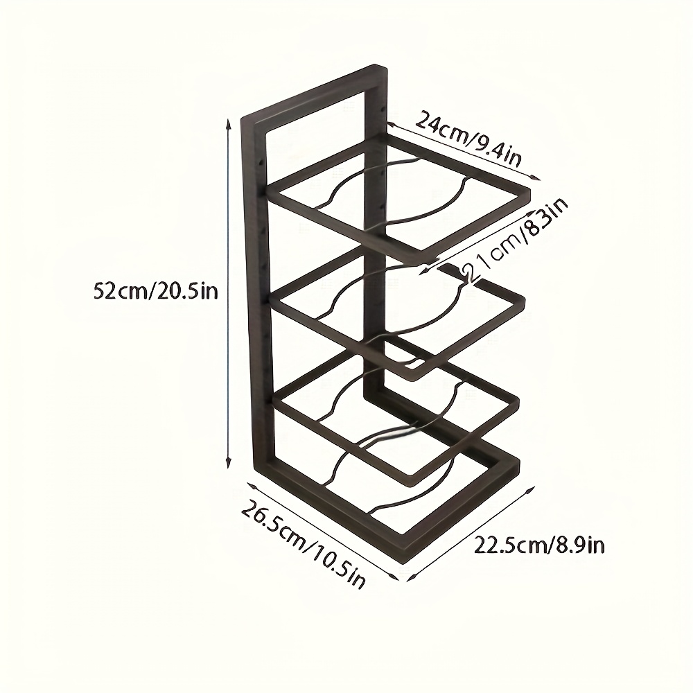 TEMU Adjustable Height Pot Rack, Stainless Steel Kitchen Storage Rack, 2025 Hot-selling Kitchen Storage Shelf