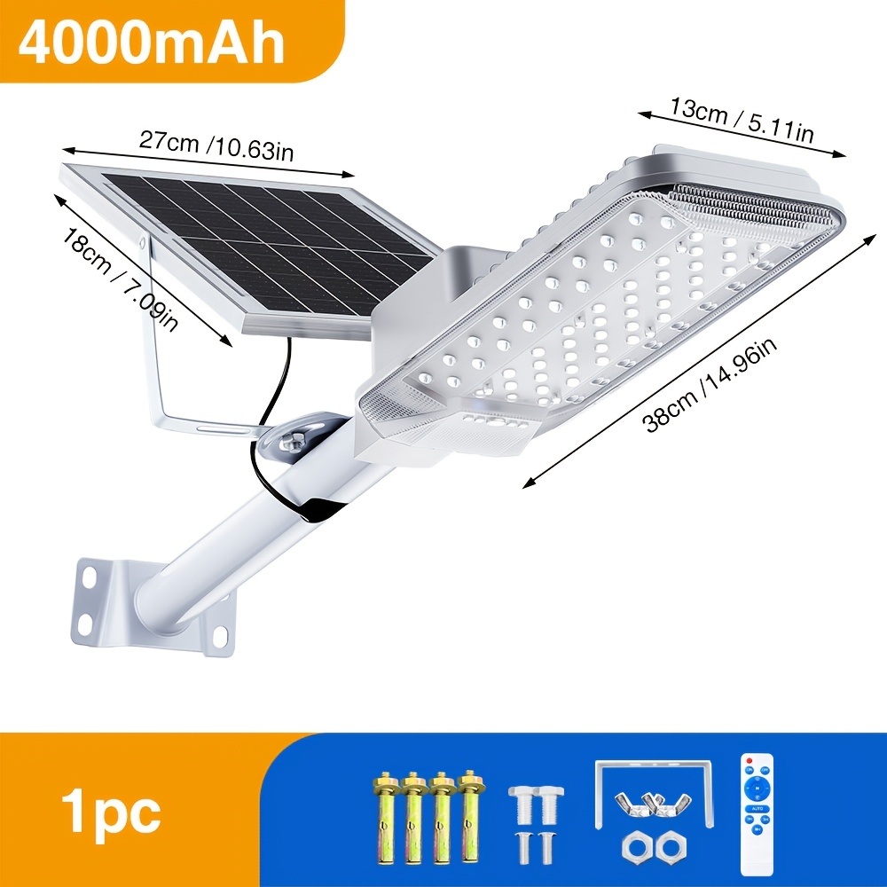 Solar Path Lights, Led Garden Wall Lights, Outdoor Solar Street Lamps, (from Dusk To Dawn) Safety Wall Lights, Specifications Of 4000mah And 6000mah, Suitable For Streets, Decks, Gardens, Garages, And