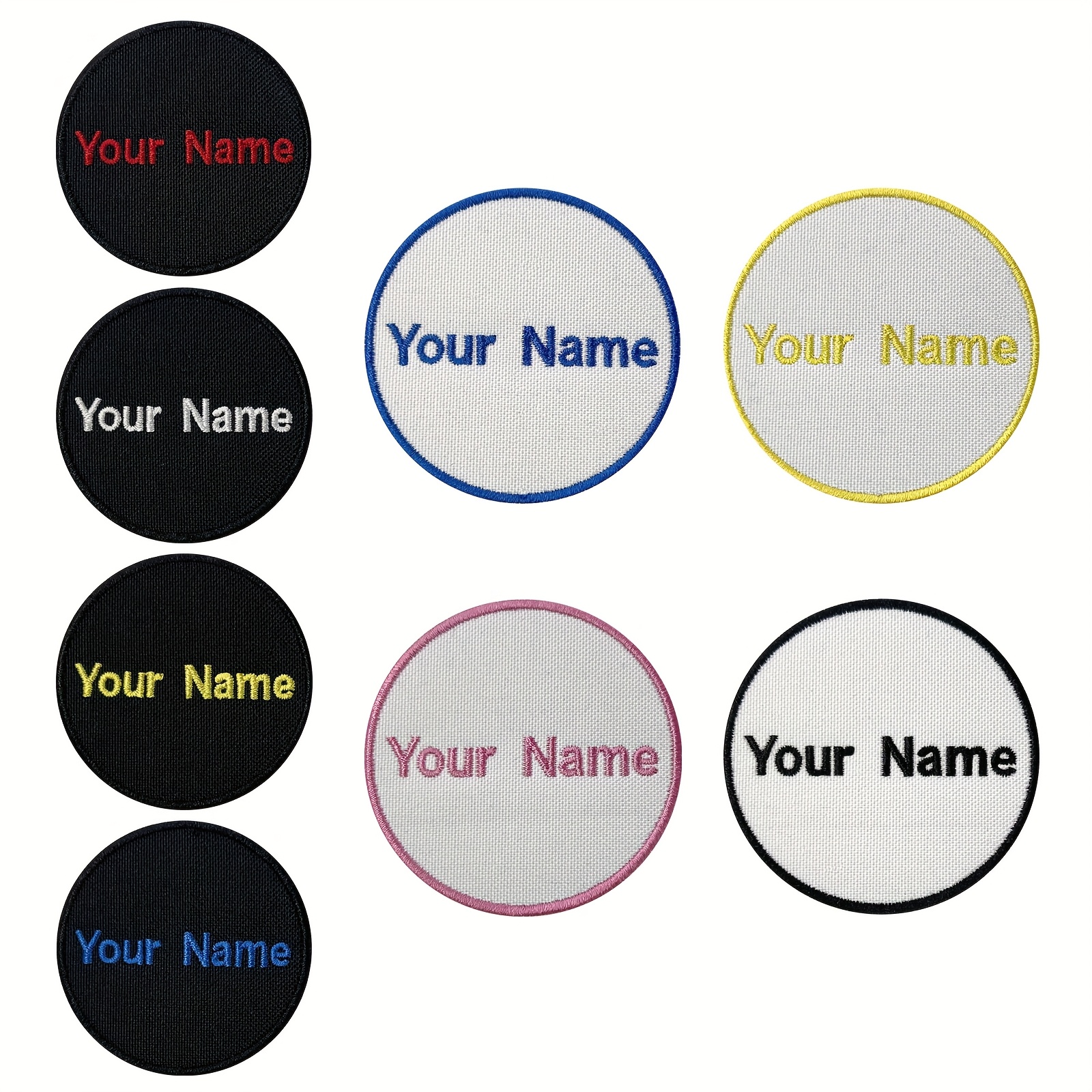 Custom Iron-On Embroidered Name Tag - Personalized Patch For Clothes, Hats, Bags (Love It Guarantee)