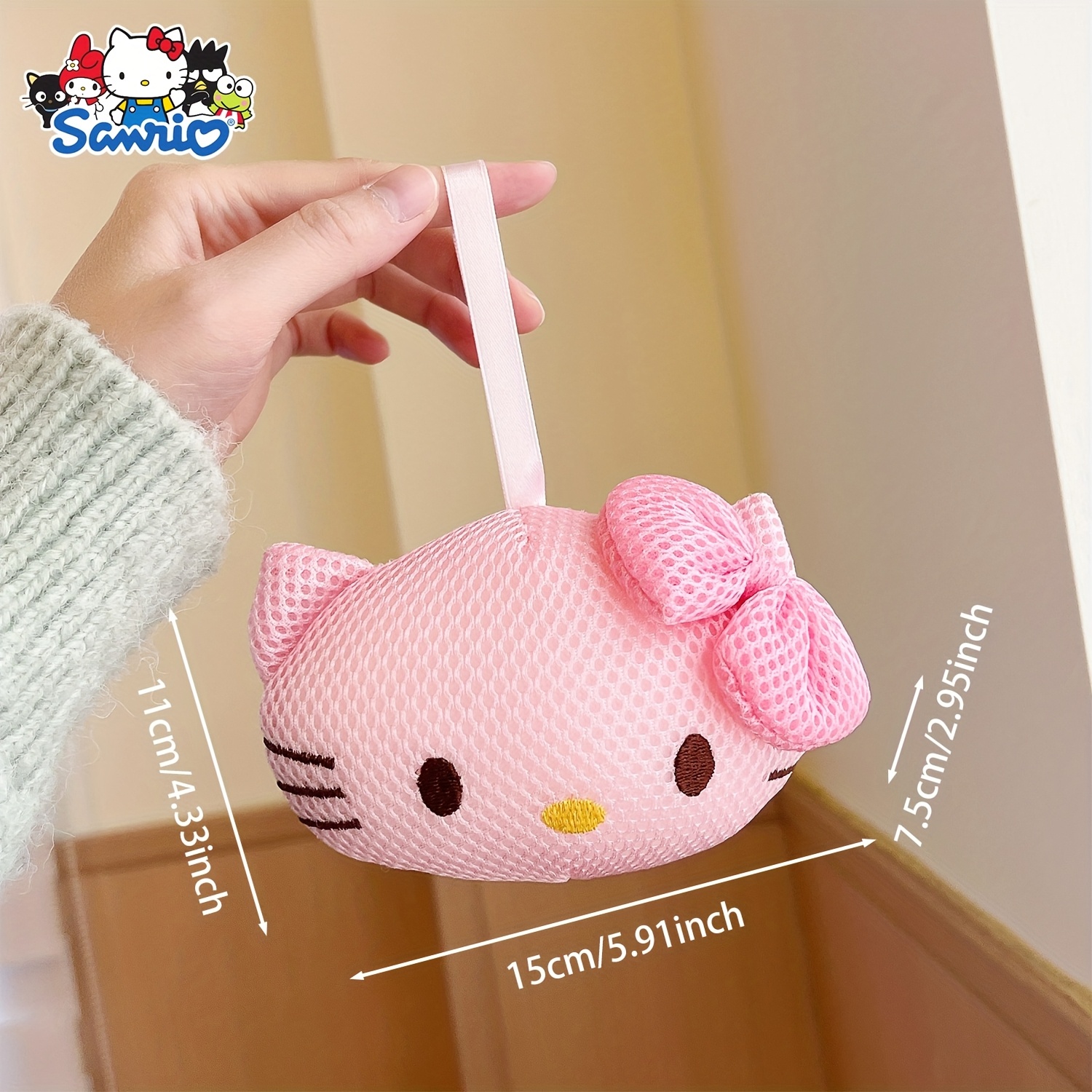 Licensed Cute Bath Sponge, Soft Mesh Exfoliating Scrubber