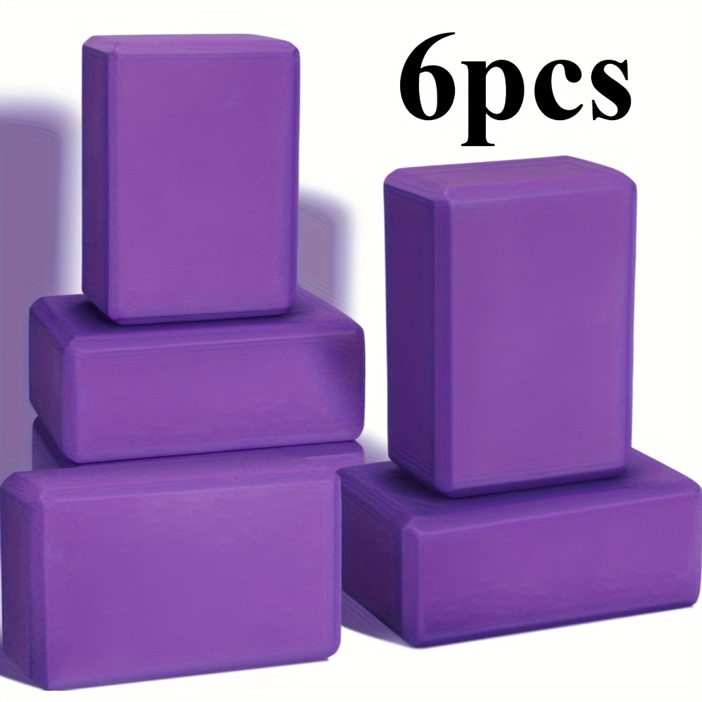 set of 6 eva for yoga blocks with non slip design made from sturdy   for yoga pilates and meditation essential minimalist fitness gear for home