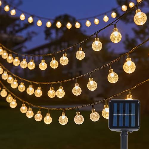 1pc 16 33 22 9 39 3ft 4 98 6 98 11 98m 20 50 100 led bubble fairy lights outdoor solar string lights 1 7cm ball button control for summer garden patio yard trees wedding birthday party