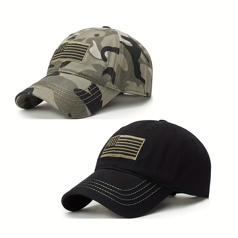

2pack American Flag Baseball Cap For Men Women Low Profile Usa Cotton Trucker Hat Adjustable Plain Bad Hat Unisex