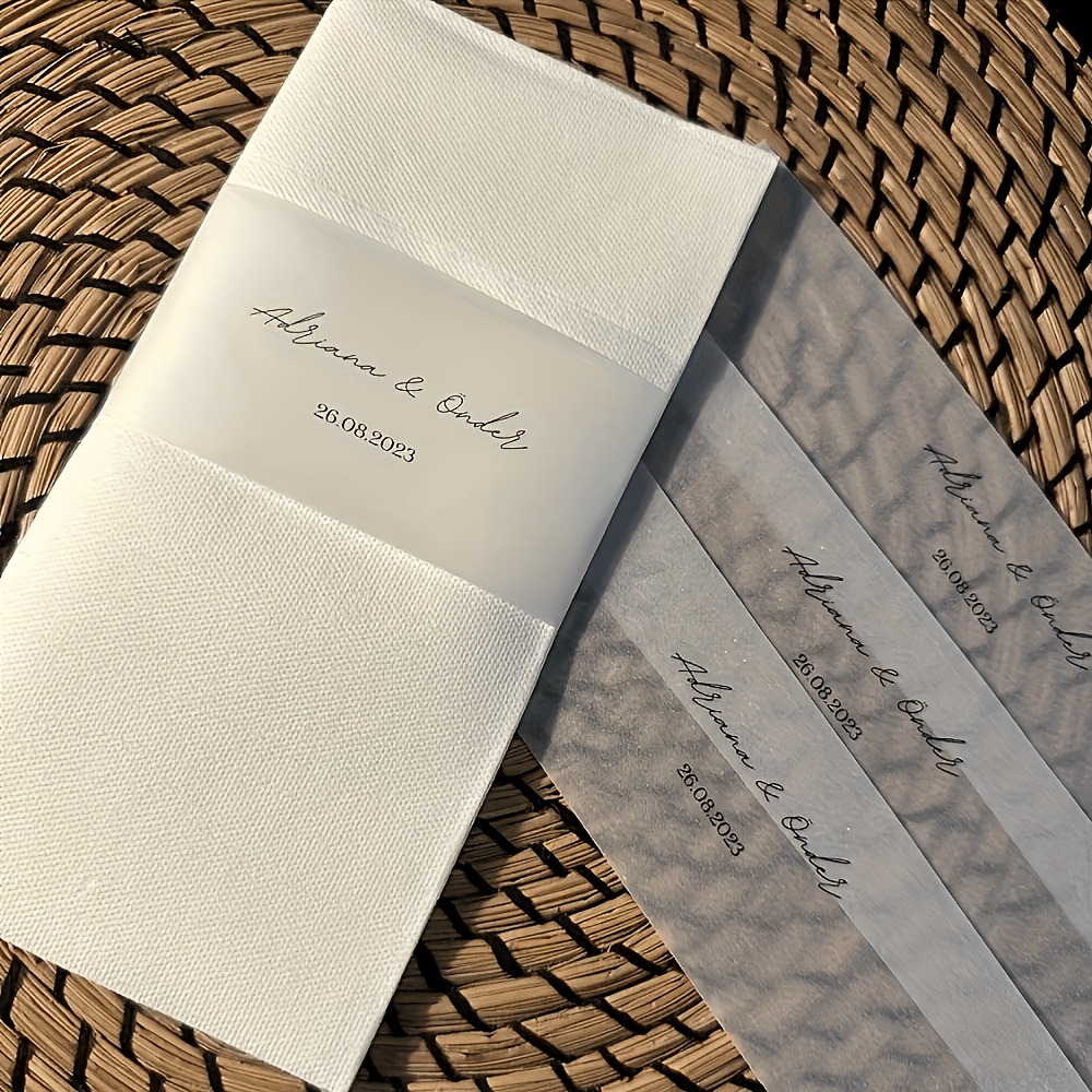 TEMU /40/48/56/64/72/100pcs Custom Wedding Napkin Rings - Personalized Couple's Names And Date, Elegant Wedding Banquet Decor, For Wedding Parties,