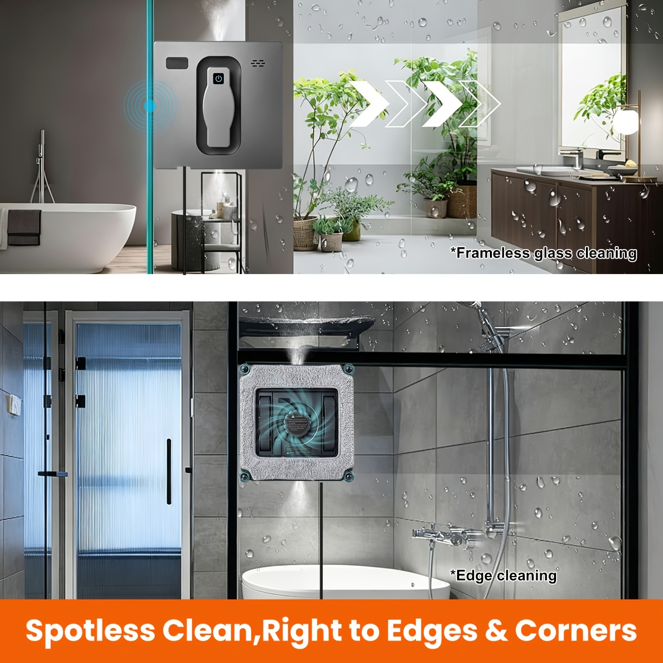 Image of Glass Cleaning Intelligent Robot, Square Window Cleaning Machine, Planning, Dual Nozzle Design, Washable Cleaning Cloth, 1 /remote Control Operation, Graffiti App Operation, Enjoy Of Cleaning