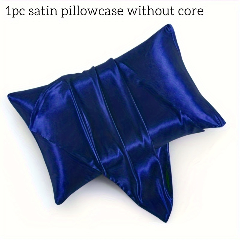 TEMU 1 taie d'oreiller couleur douce et confortable en satin - Fermeture enveloppe - de et des cheveux