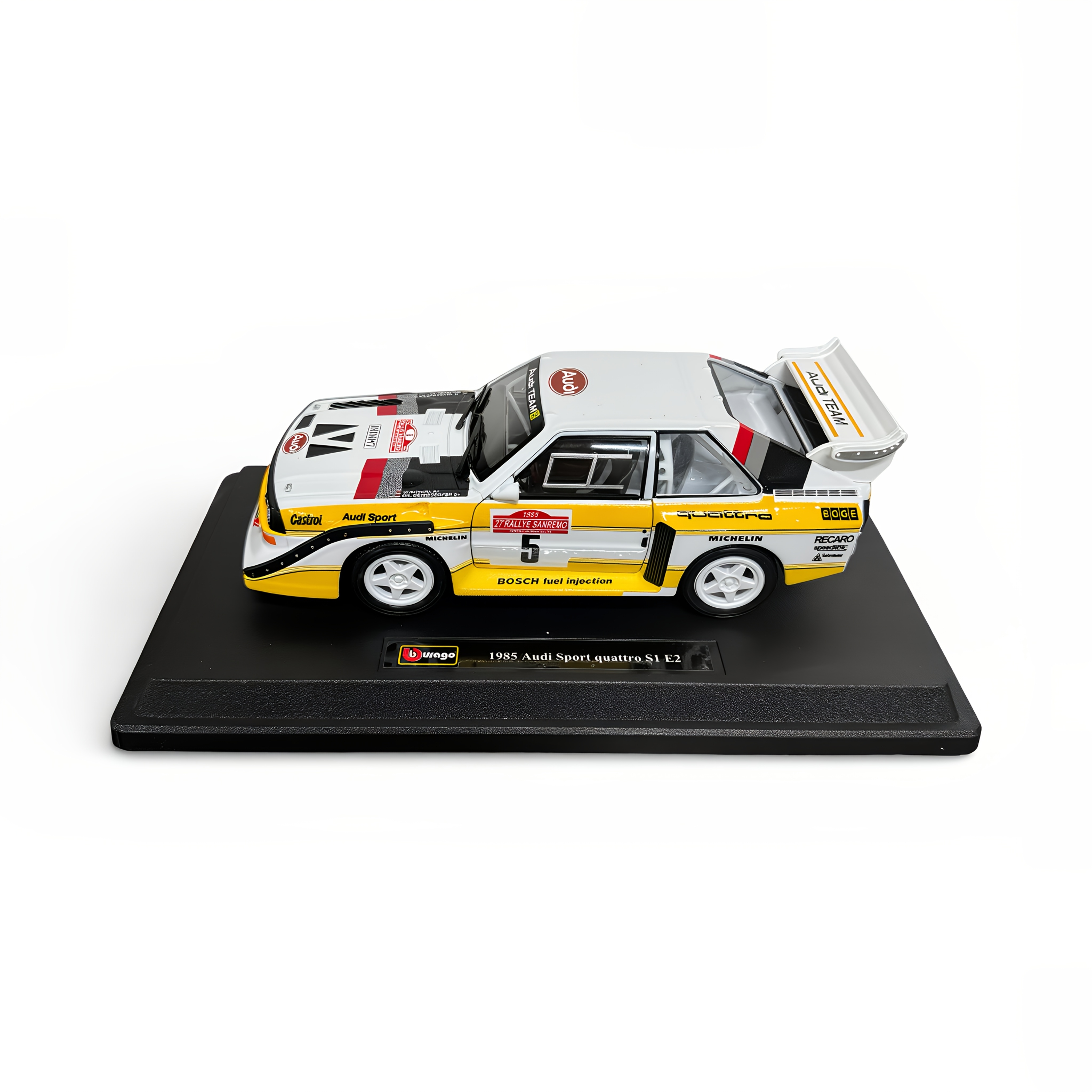 TEMU [Autorizzato] Bburago 1:24 1985 per AUDI Sport Quattro S1 E2 Modellino Auto in , Regali da
