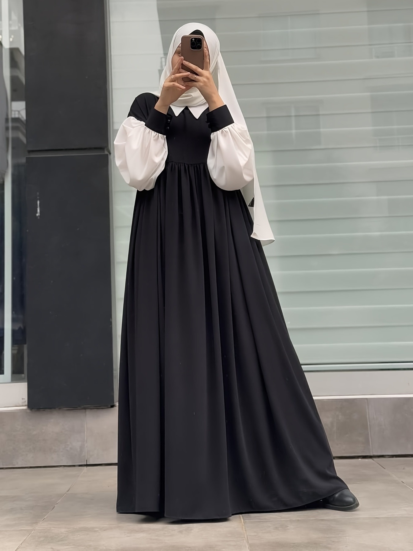 slim fit dress slacks 2 Pieces Set Abaya Dress For Muslim Women Modest Fashion – Urgarment main image 0