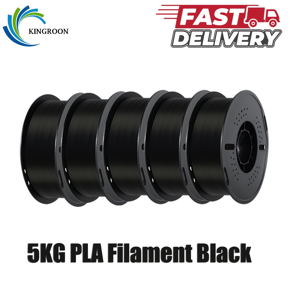 TEMU Kingroon 11.02lb Ultra Pla Filament For 3d Printers, Pla 1.75 +/- 0.03mm, Shiny Pla Filament, For Fdm 3d Printer