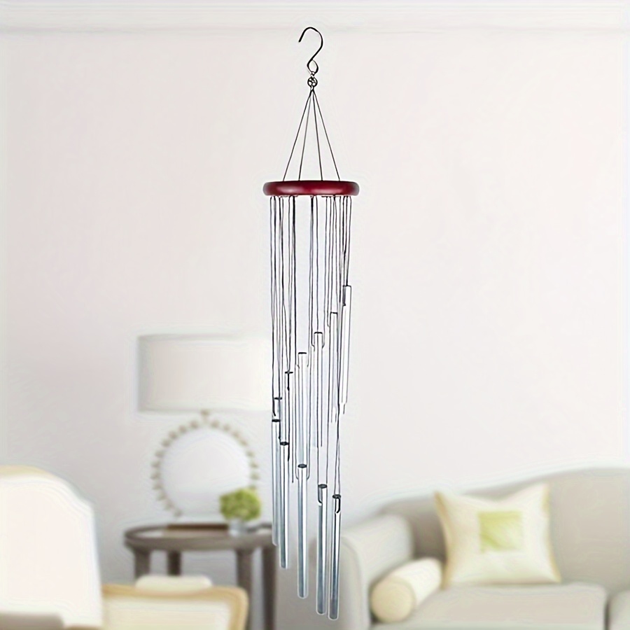 E-shop 12 - Beruhigende Windspiel mit Glocken & Tragetasche - Kupfermetall für Innen-/Außenbereich, Meditation & Entspannungshilfe, Zen-/Raumdekor,