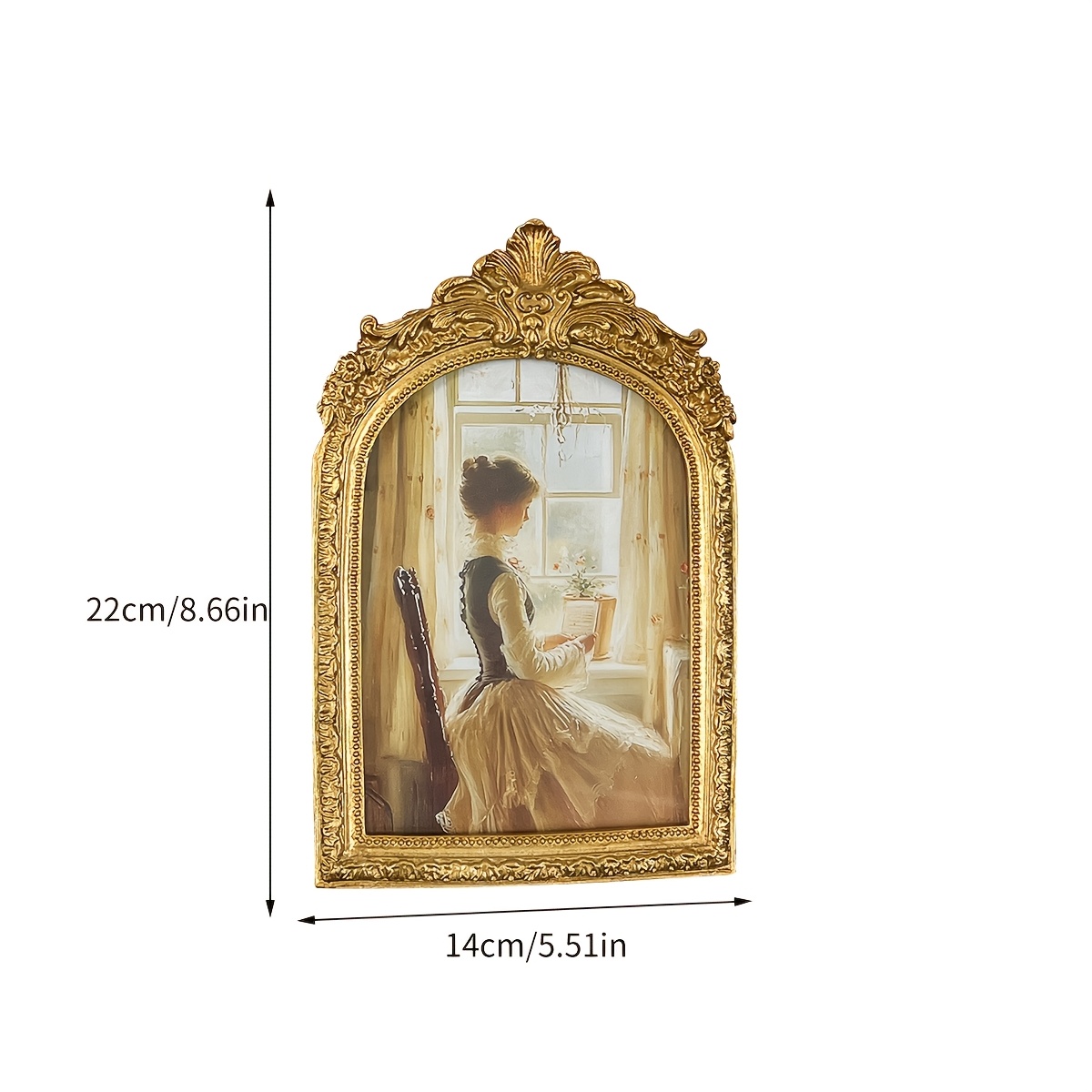 Vintage-Bilderrahmen Gold Bronze – 10,2x15,2 Cm, Mit Glas, Für Tisch Oder Wand, Antikes Design