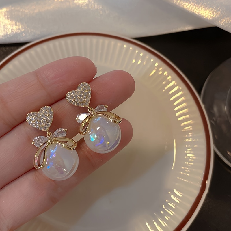 1 Pair High-end Temperament Elegant Light Luxury Rhinestone Women's Date Banquet Fashion Drop Earrings