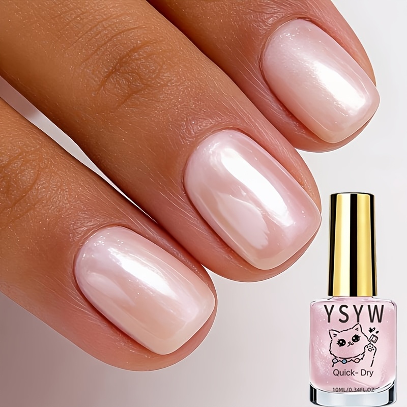 Pink Pearl Strengthening Oil – Quick-drying, No Required, Long-lasting Formula, Pearlescent Effect Can Nails, Suitable For Customers With Fragile Or Weak Nails, Designed For Busy Professionals