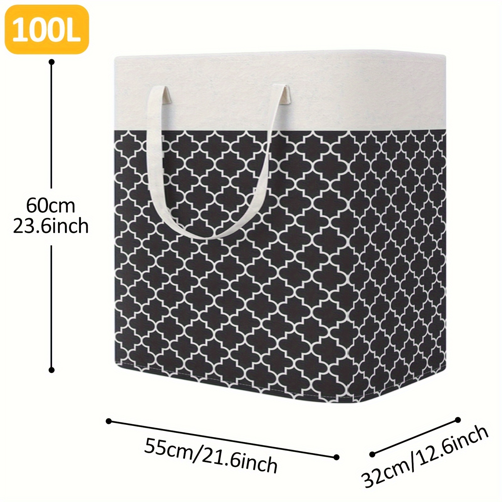 extra large 75l foldable laundry hamper with handles waterproof portable storage basket for clothes toys   dorms and home use   in black grey red blue laundry baskets details 13