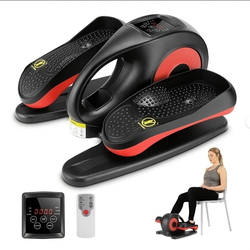 Under Desk Elliptical Trainer, Mini Electric Elliptical Machine, Black and  Orange, with Remote Control