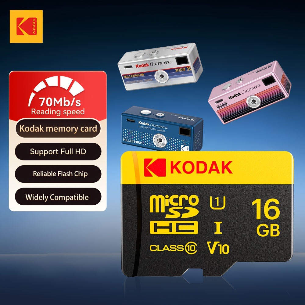 TEMU Kodak Mini Camera Memory Card 16gb Micro Sd Card Class10 32gb Flash Card For Camera/phone/tablet