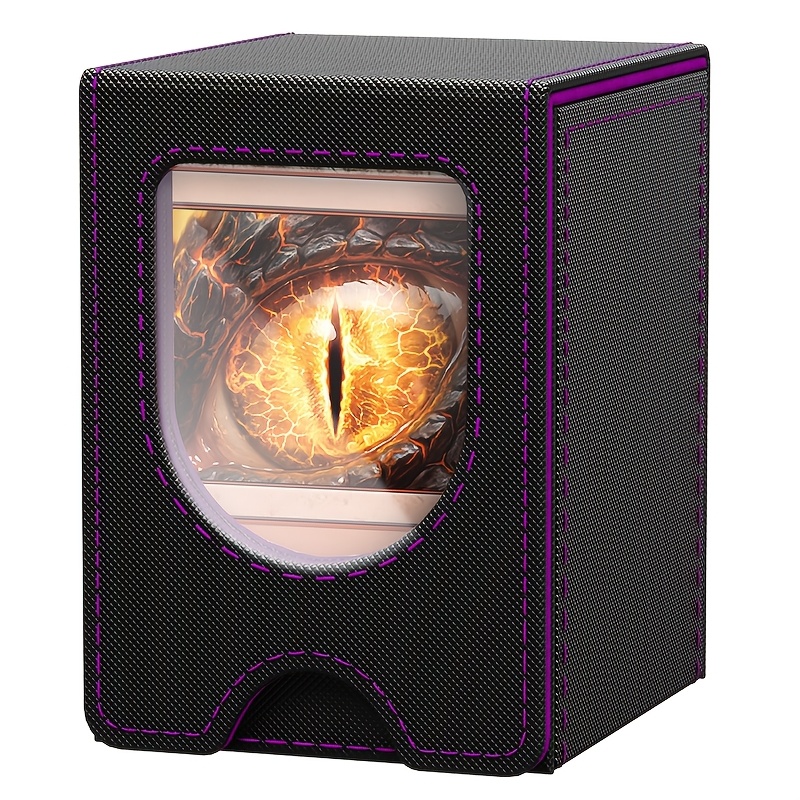 TEMU Card Deck Box For Mtg Display Window, Card Case Holds 100+ Double-sleeved Cards, Magic Card Box Fits For Tcg/ptcg/ccg Card