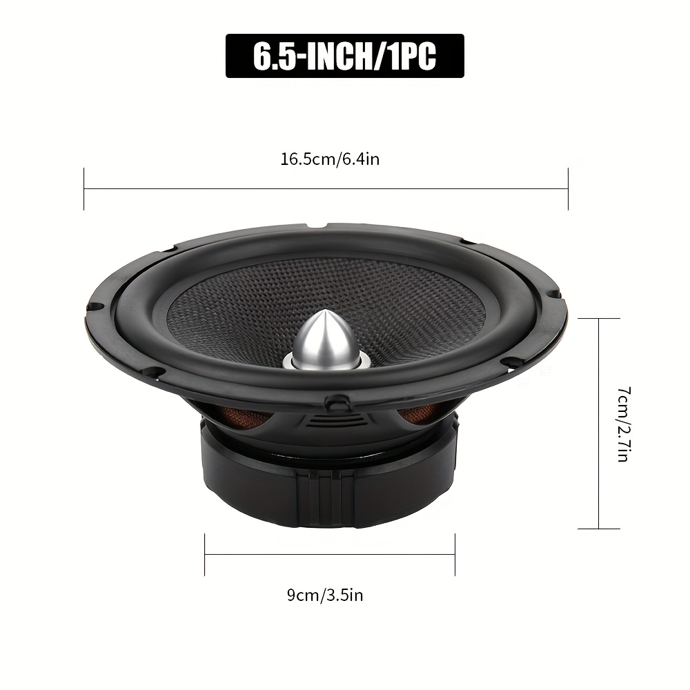 1個 6.5インチ カーサブウーファー max 200w 甘いサウンド 62hz