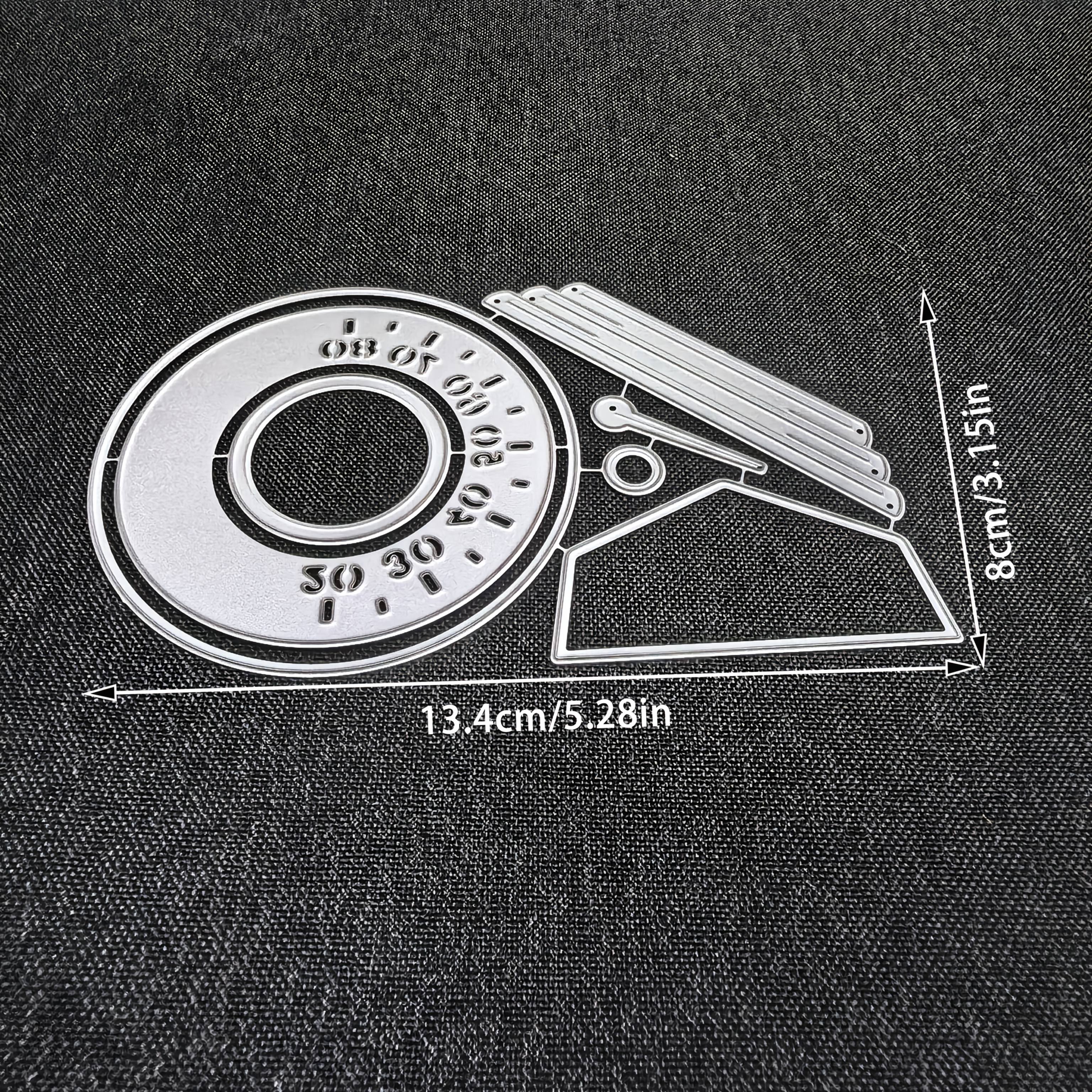 TEMU 1pc Vintage Car Alarm Clock Metal Die-cutting Template - Diy Scrapbooking & Greeting Card Embossing Tool, Handmade Crafting Stencil For , Gift