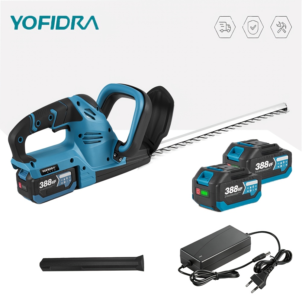 Image of Hedge Trimmer Set, Cordless Portable Hedge Trimmer For Home Garden, 510mm, Fence Trimmer, Suitable For Garden And Shrub Hedge Trimming, Compatible With Onevan Battery